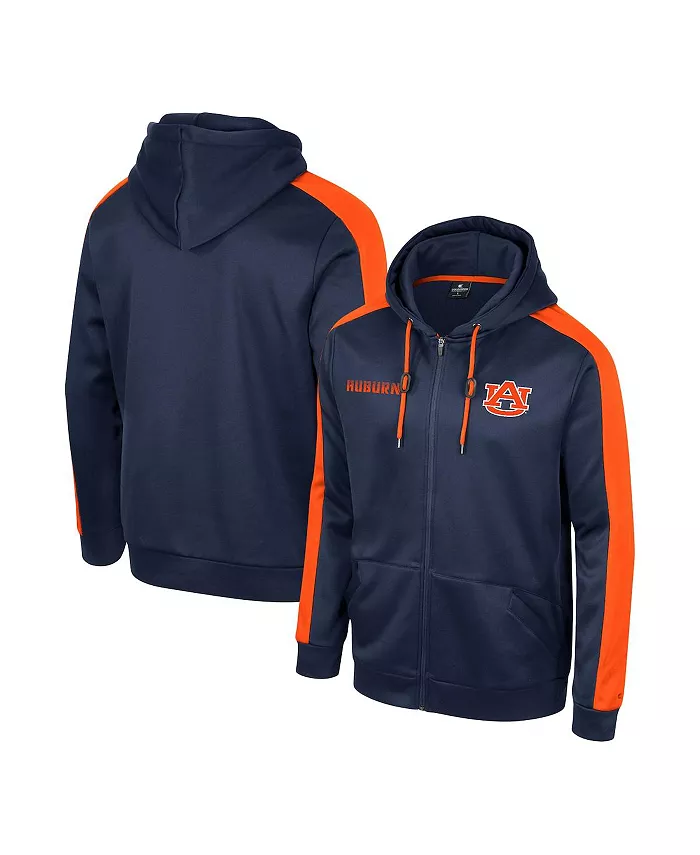 

Мужская худи с молнией Reese Full-Zip Auburn Tigers в синем цвете Colosseum