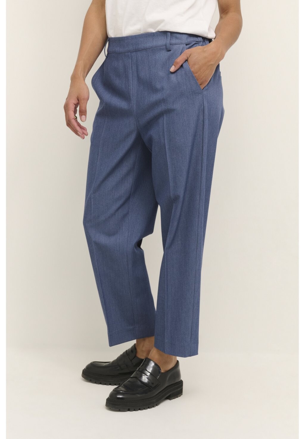 

Брюки Kaffe Sakura Hw Cropped, винтаж индиго, Серый, Брюки Kaffe Sakura Hw Cropped, винтаж индиго