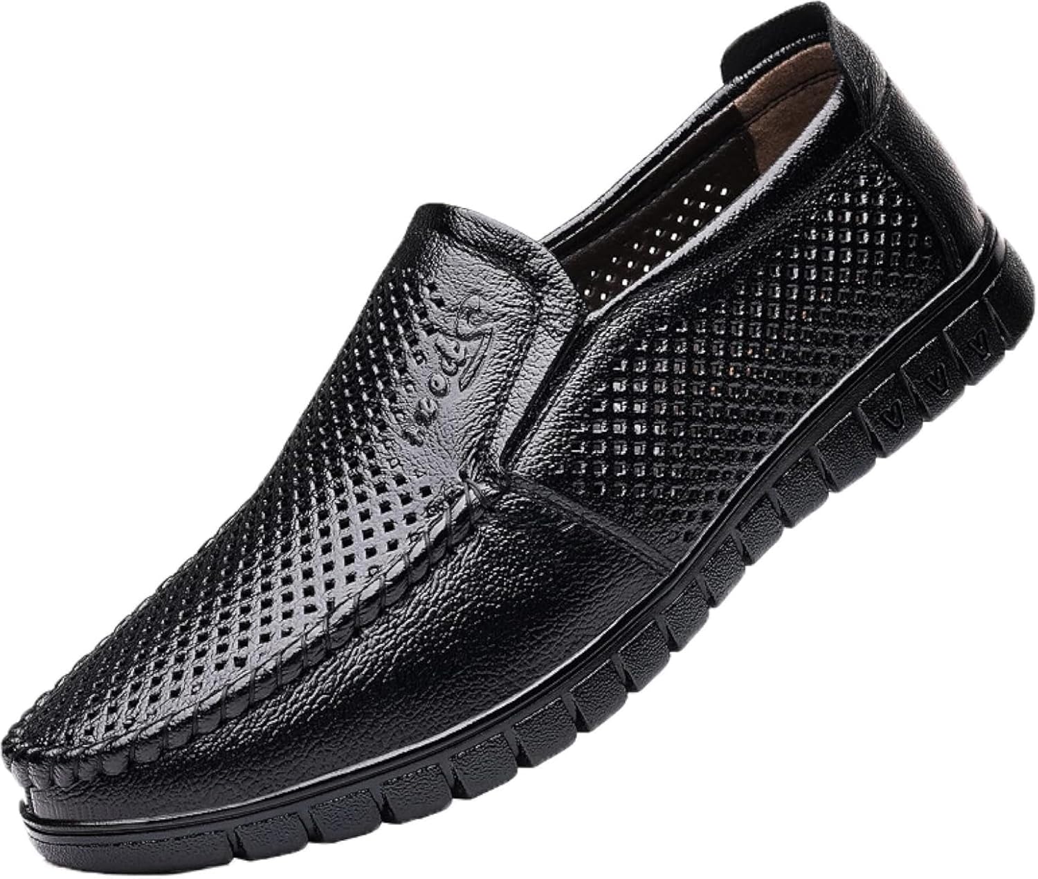 

Мужские летние повседневные тапочки OXCOWNIU, с вырезами, лоферы, формальная обувь, мужские плоские туфли на улице, черный