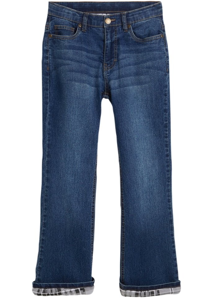 

Термоджинсы стрейч для девочек bootcut John Baner Jeanswear, синий
