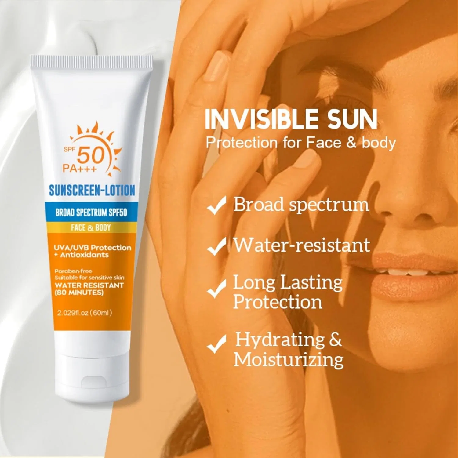 Лосьон для тела защитный SPF50 PA+++ Generic белый 141 мл — фото 2