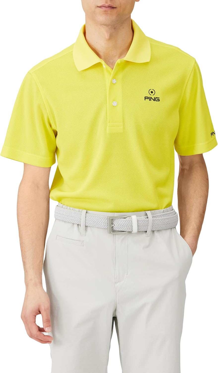 

Мужская рубашка-поло с коротким рукавом (логотип One-Point, эластичная ткань) / для гольфа / 621-4160103 Ping Apparel, желтый