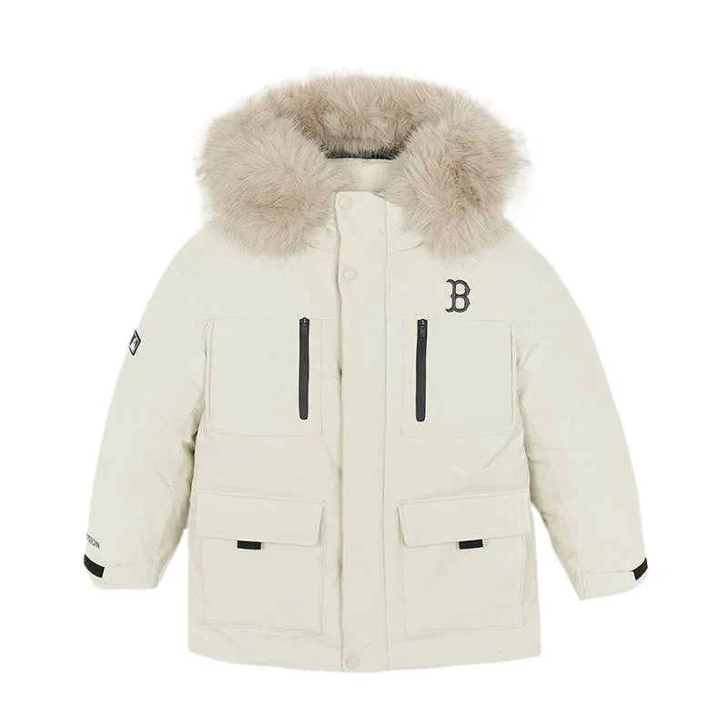 Детская пуховая куртка FW/AW25 MLB KIDS, Dark Cream