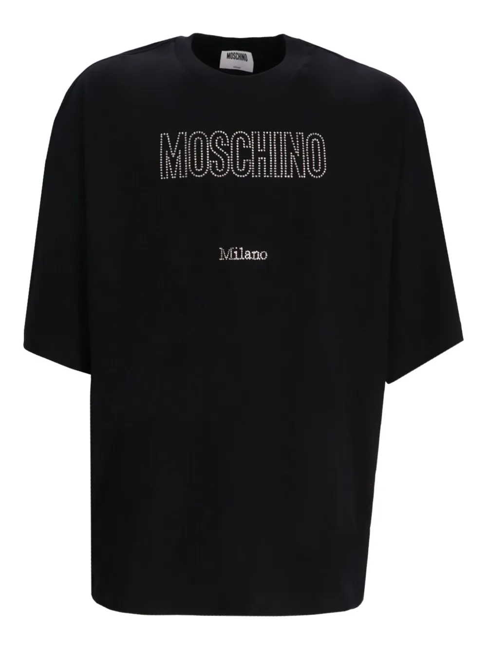

Футболка с кристаллами Moschino, черный