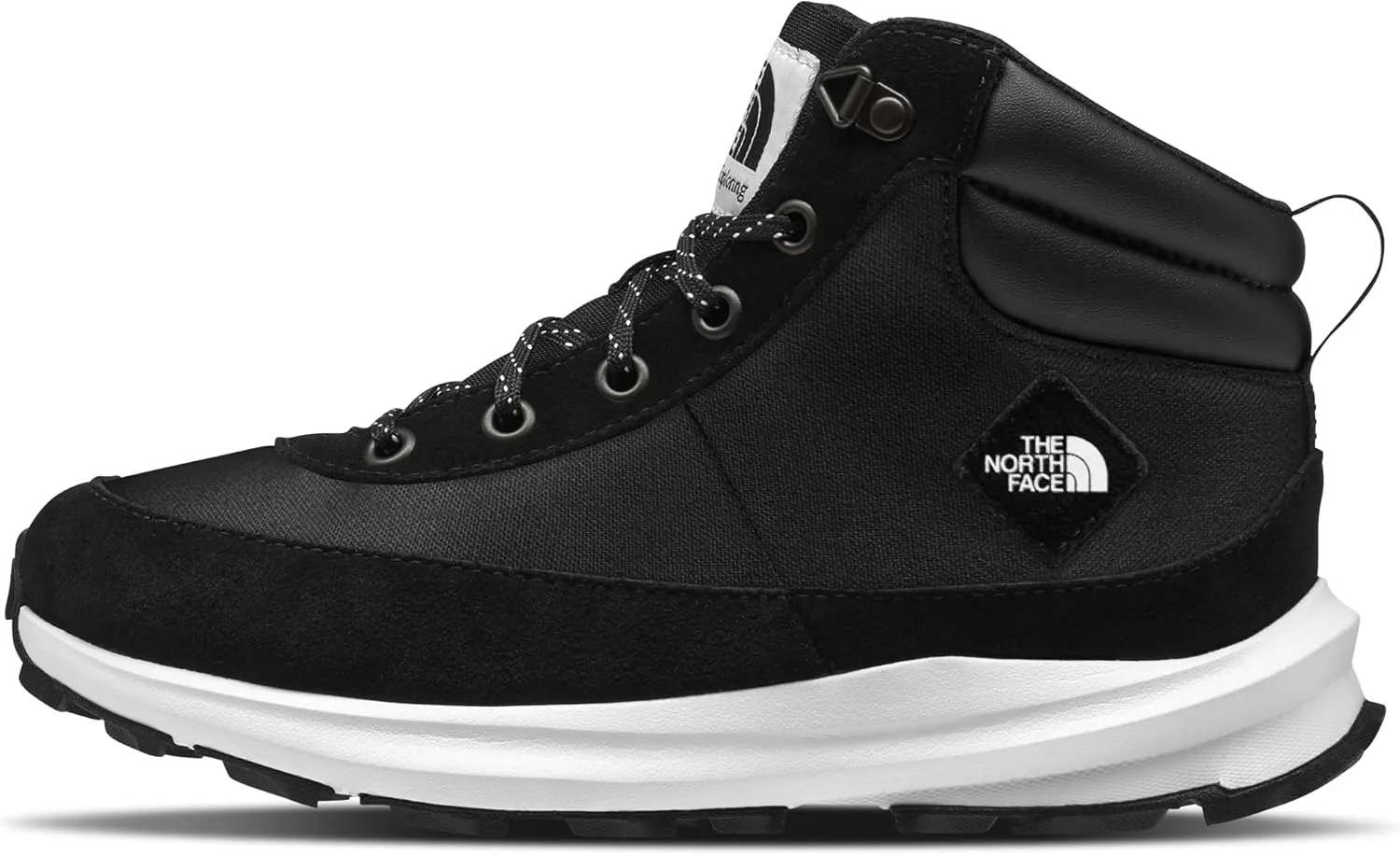 Ботинки для походов The North FACE Unisex-Child Back-to-Berkeley Iv | Резиновая подошва без следов, защищающий голеностоп мягкий воротник, черно-белый — фото 2