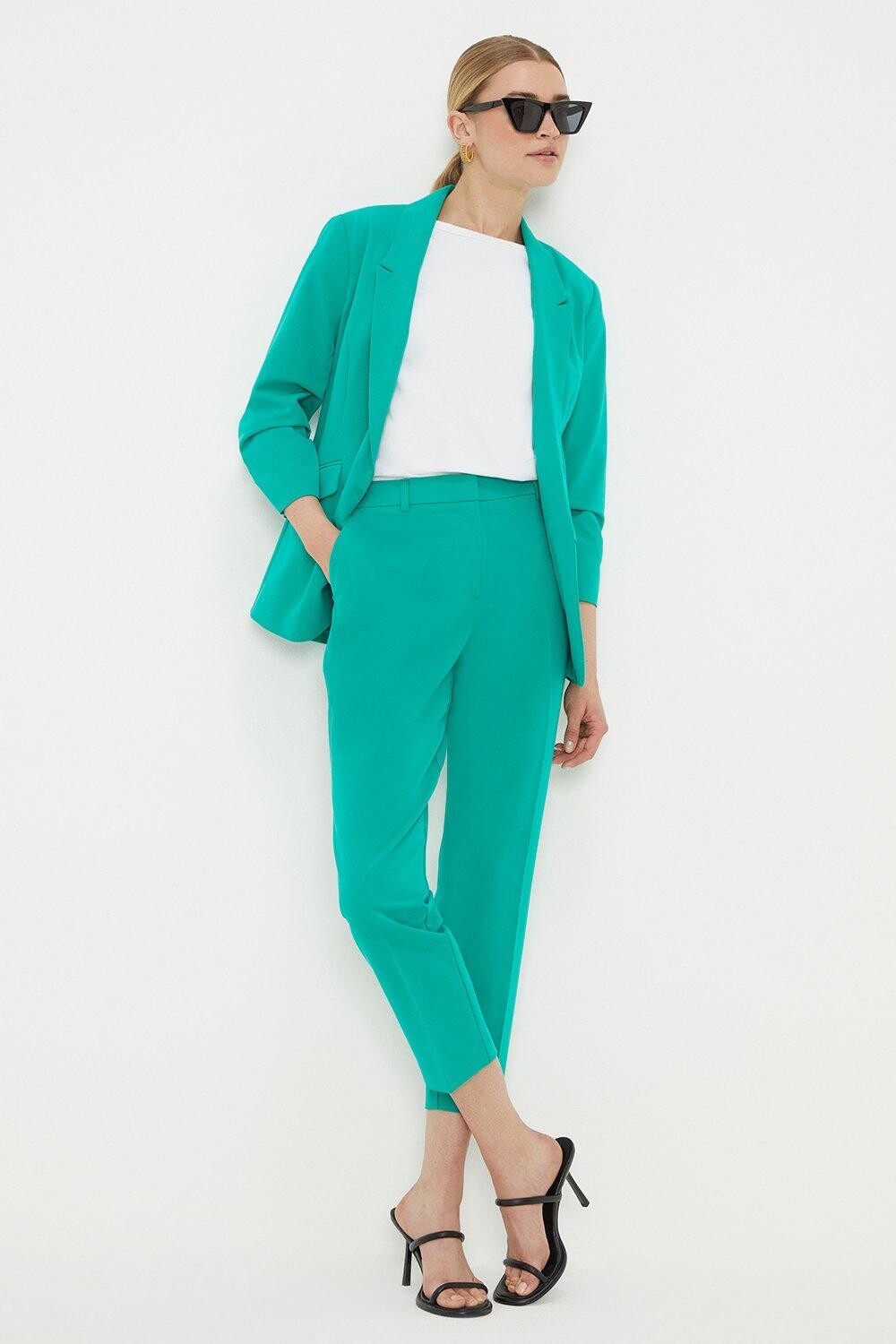 

Узкие брюки Grazer до щиколотки Dorothy Perkins, зеленый