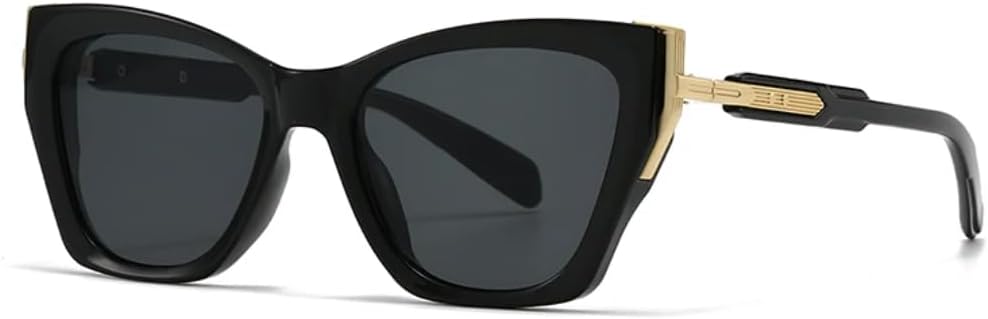 

Солнцезащитные очки с защитой UV400 | «Кошачий глаз», двойная перемычка, градиентные линзы | для женщин и мужчин, для занятий спортом на открытом воздухе и вождения DSVIGF, Black