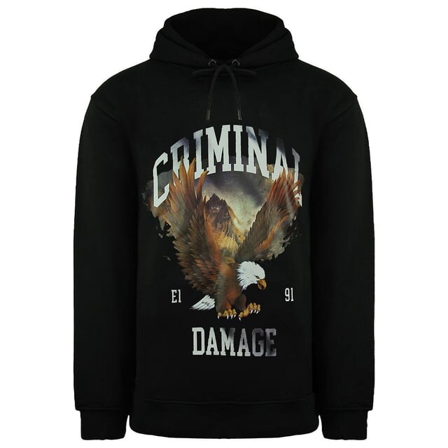 

Мужская черная толстовка с капюшоном Crimeal Damage Eagle Criminal Damage, черный