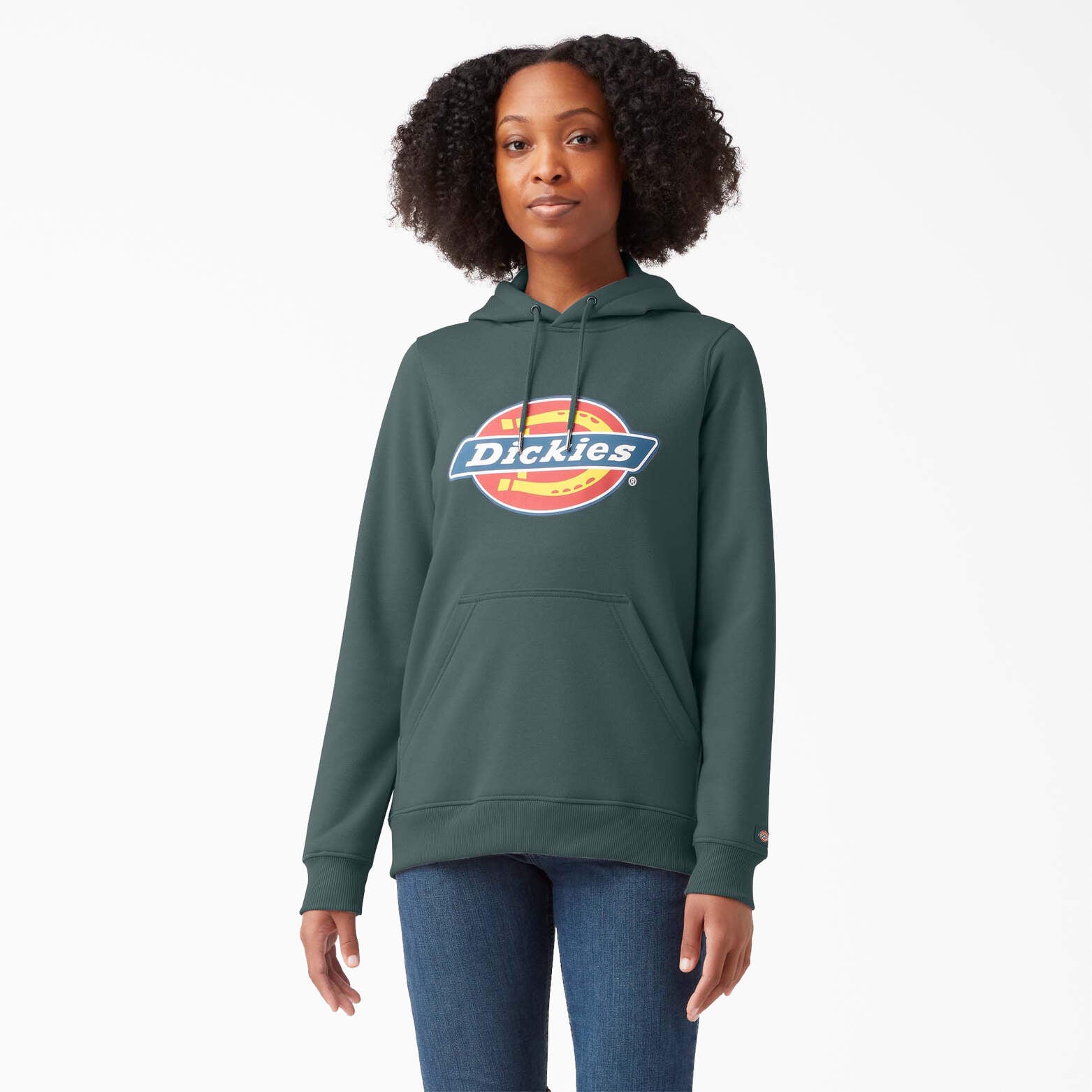 

Женский свитер с логотипом в тяжелом весе Dickies, цвет lincoln green (ln)