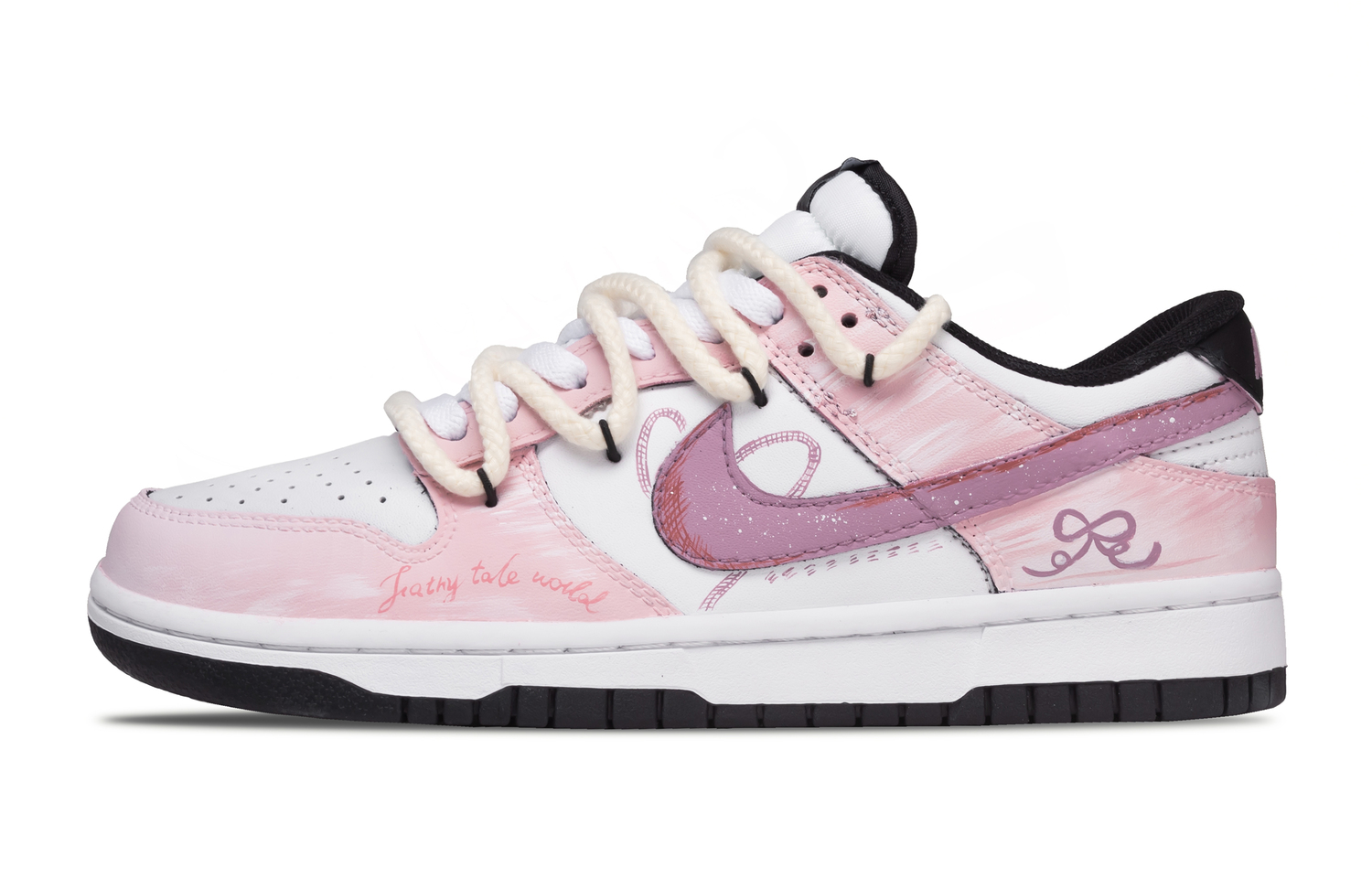 

Детские низкие кроссовки для скейтбординга Dunk из износостойкой кожи с противоскользящим покрытием, легкой амортизацией, унисекс Nike, розовый