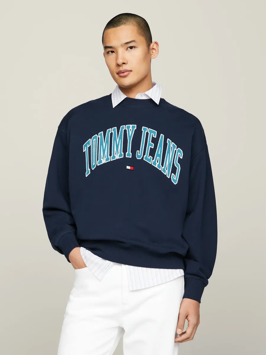 

Толстовка Tommy Jeans "TJM BOXY POP VARSITY CREW", синий