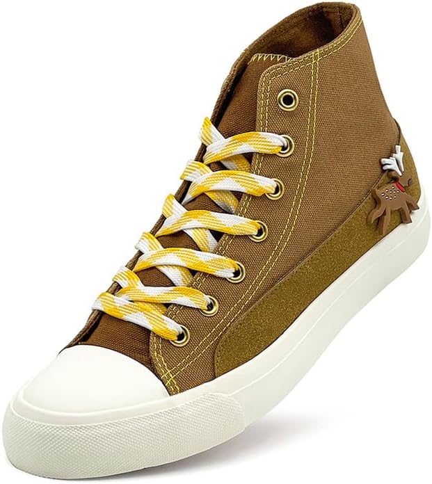 

Кеды на высокой подошве Xraehni из канвы для женщин и мужчин, модные кроссовки на шнуровке, женские и мужские канвасовые кроссовки для повседневной носки, тенниса и прогулок, удобные и дышащие, коричневый