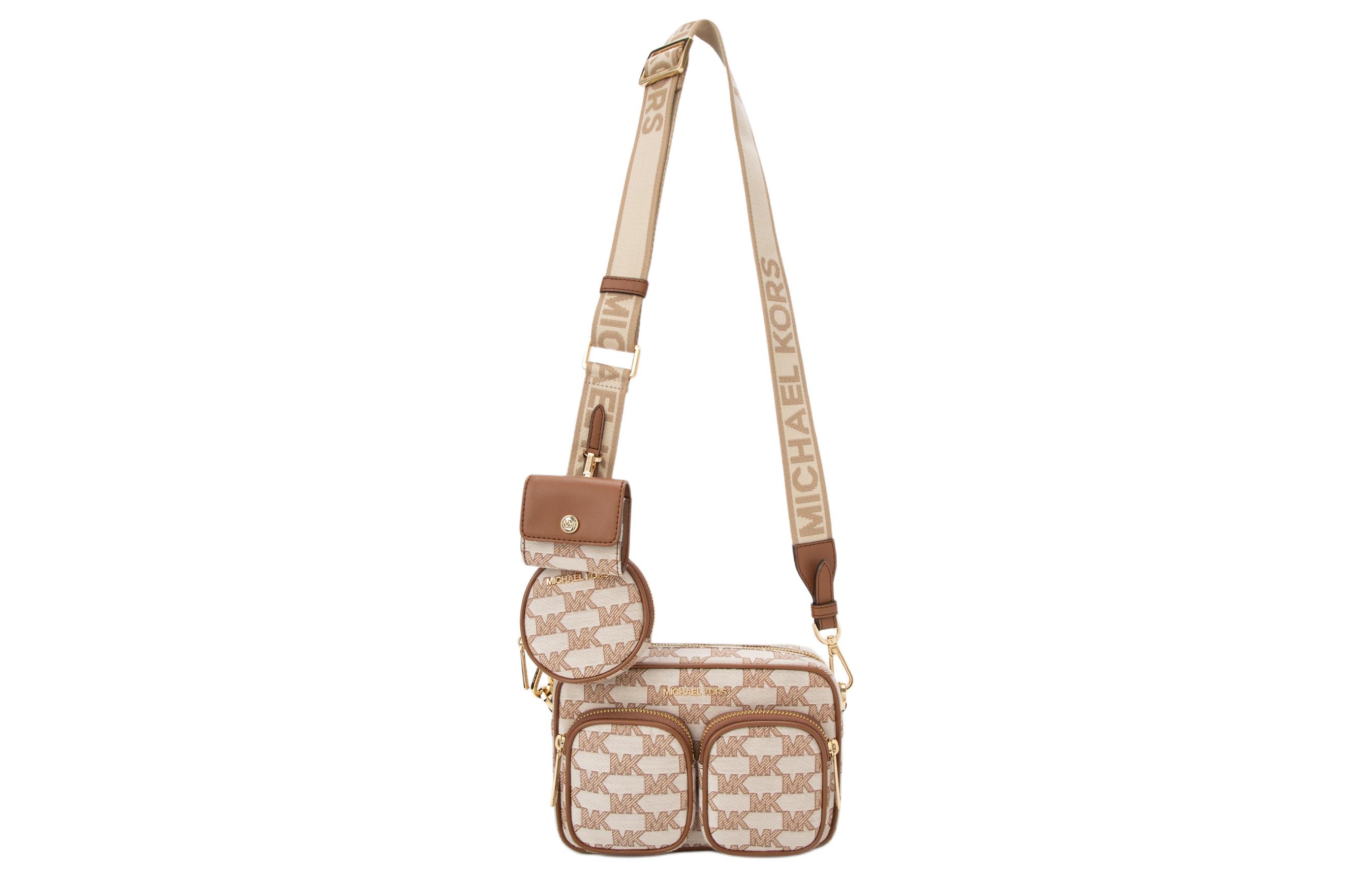

MICHAEL KORS Сумки через плечо Jet Set Fabric, средние, женские, бежевые и верблюжье-коричневые
