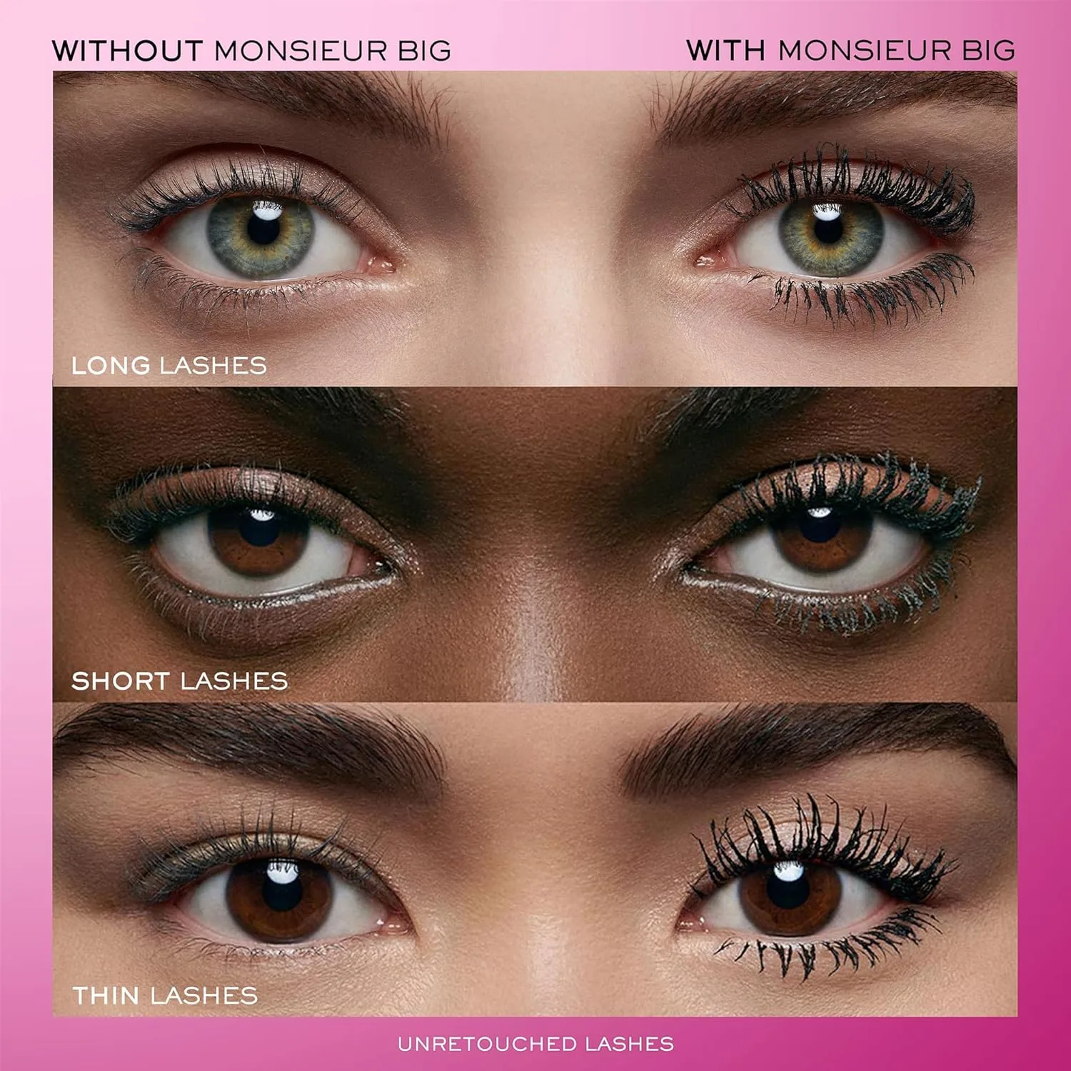 Тушь для ресниц Lancôme Monsieur Big Waterproof, эффект накладных ресниц, объем до 12 раз больше, стойкость 24 часа, черная, Black — фото 2