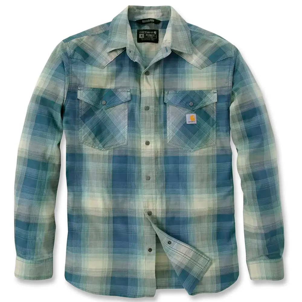

Рубашка Carhartt Snap-Front Plaid, зеленый