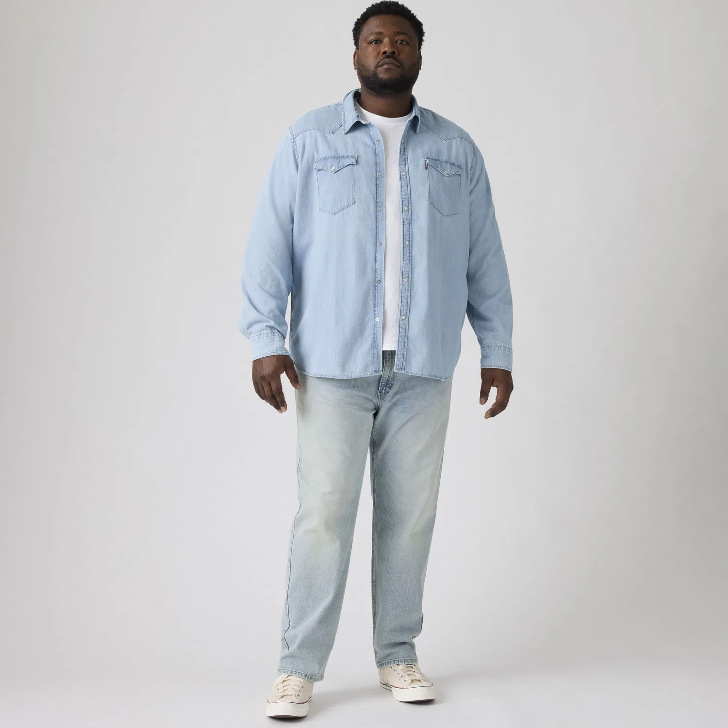 Мужские джинсы 502 зауженного кроя (большие размеры) Levi's, Light Wash