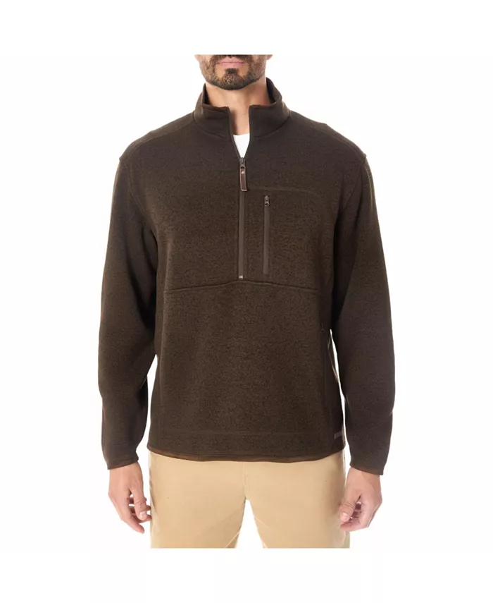 

Мужская флисовая толстовка с молнией на четверть Smith'S Workwear, коричневый