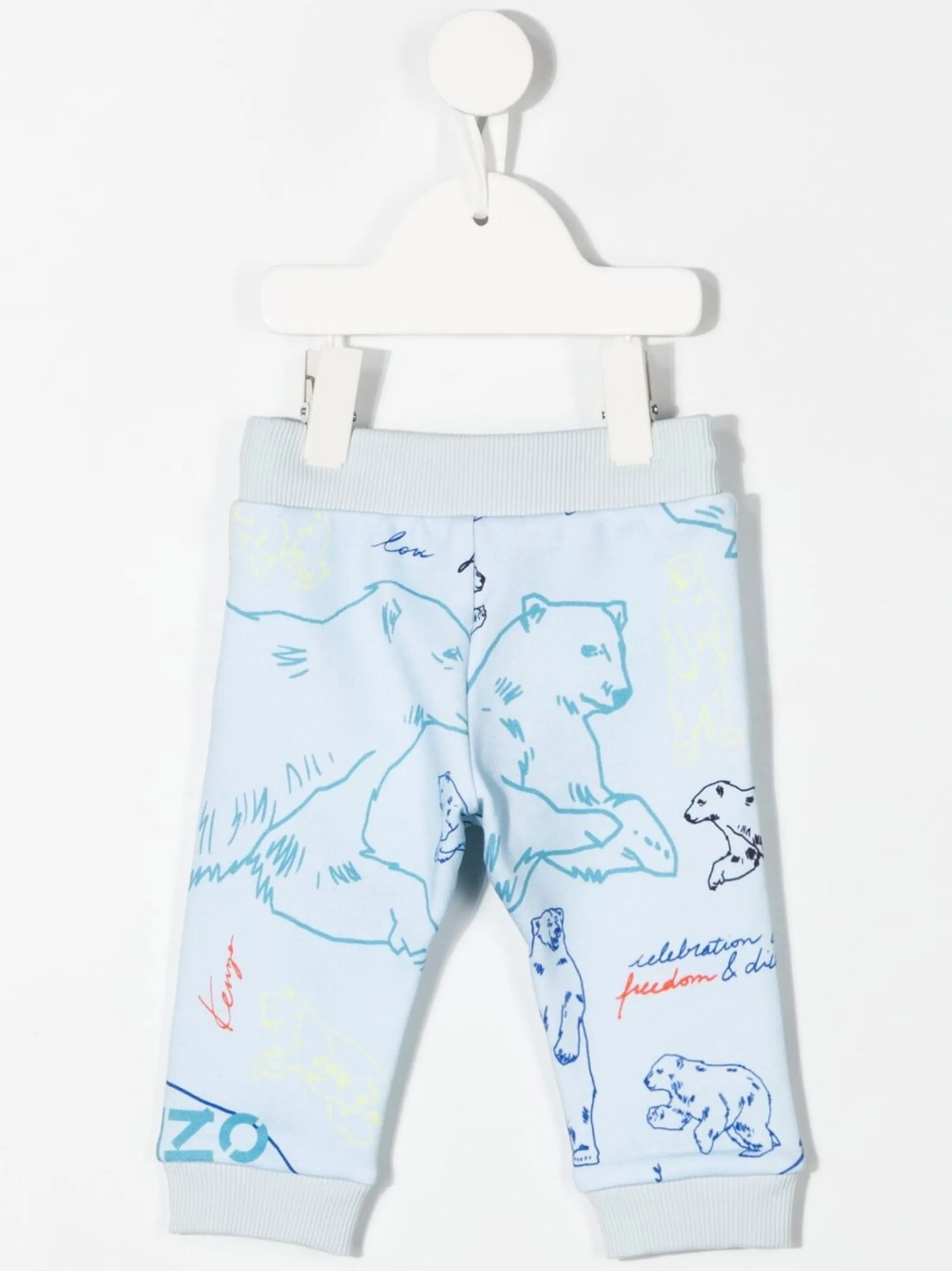 Спортивные брюки с логотипом Kenzo Kids, синий — фото 2