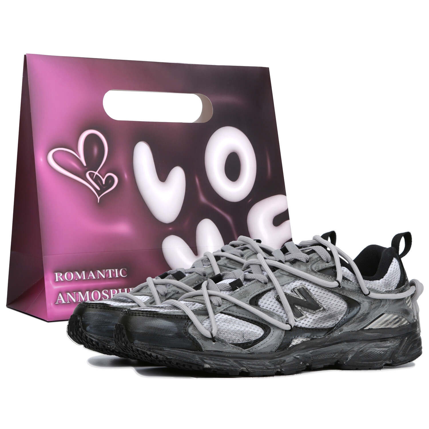 

408 Кроссовки унисекс с низким верхом, черные/серые New Balance