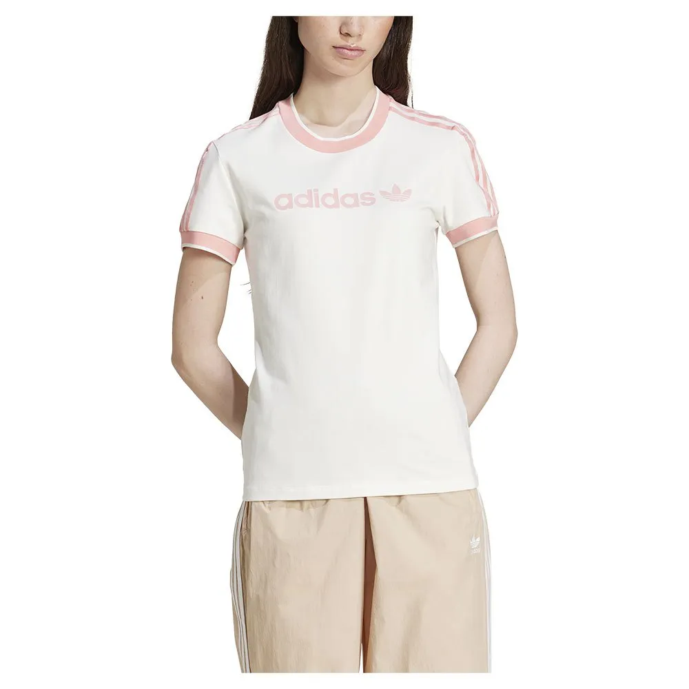 

Футболка adidas Originals Badge Slim 3 Stripes, белый