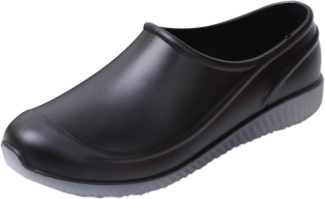 

Классические ботинки для кухни, водонепроницаемые и противоскользящие сабо для женщин и мужчин, легкая обувь для шеф-поваров Generic, черный