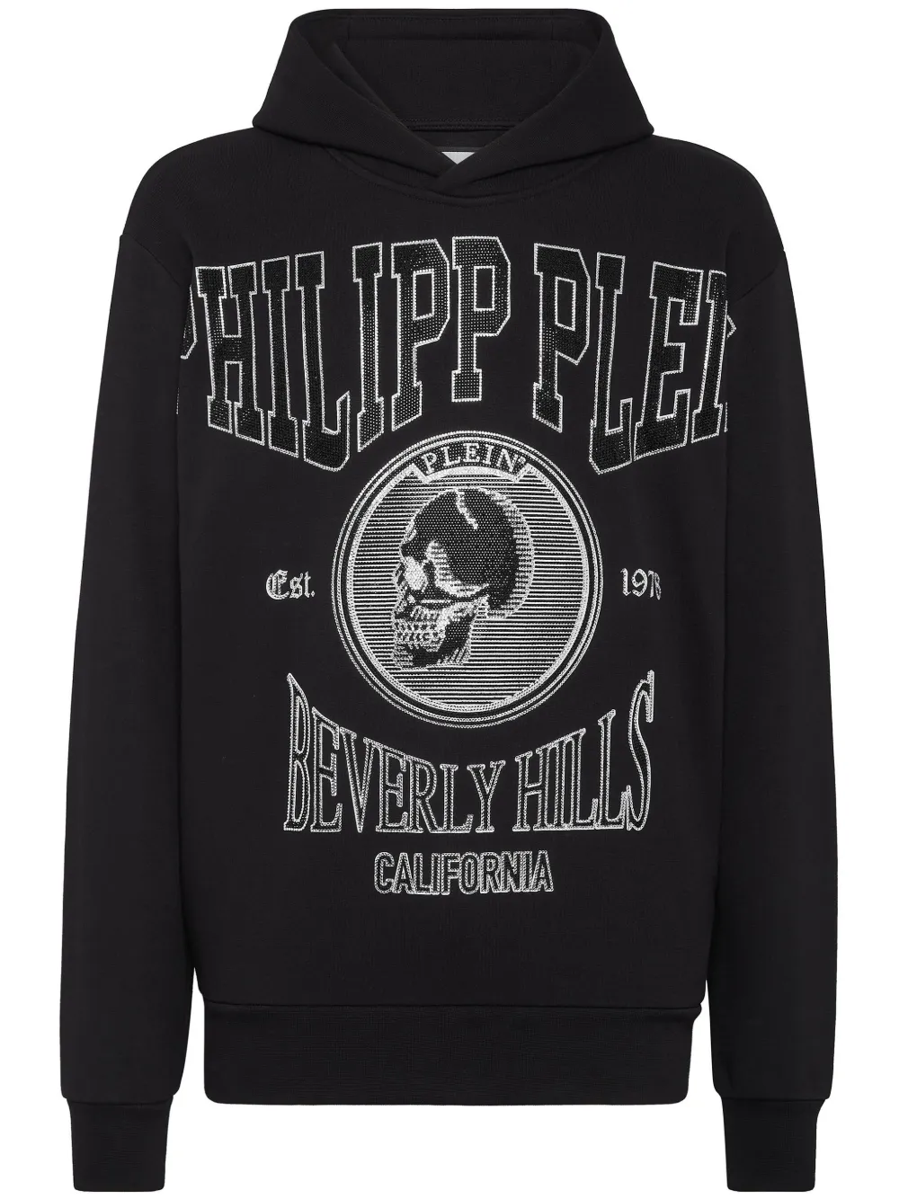 

Худи с кристаллами Philipp Plein, черный