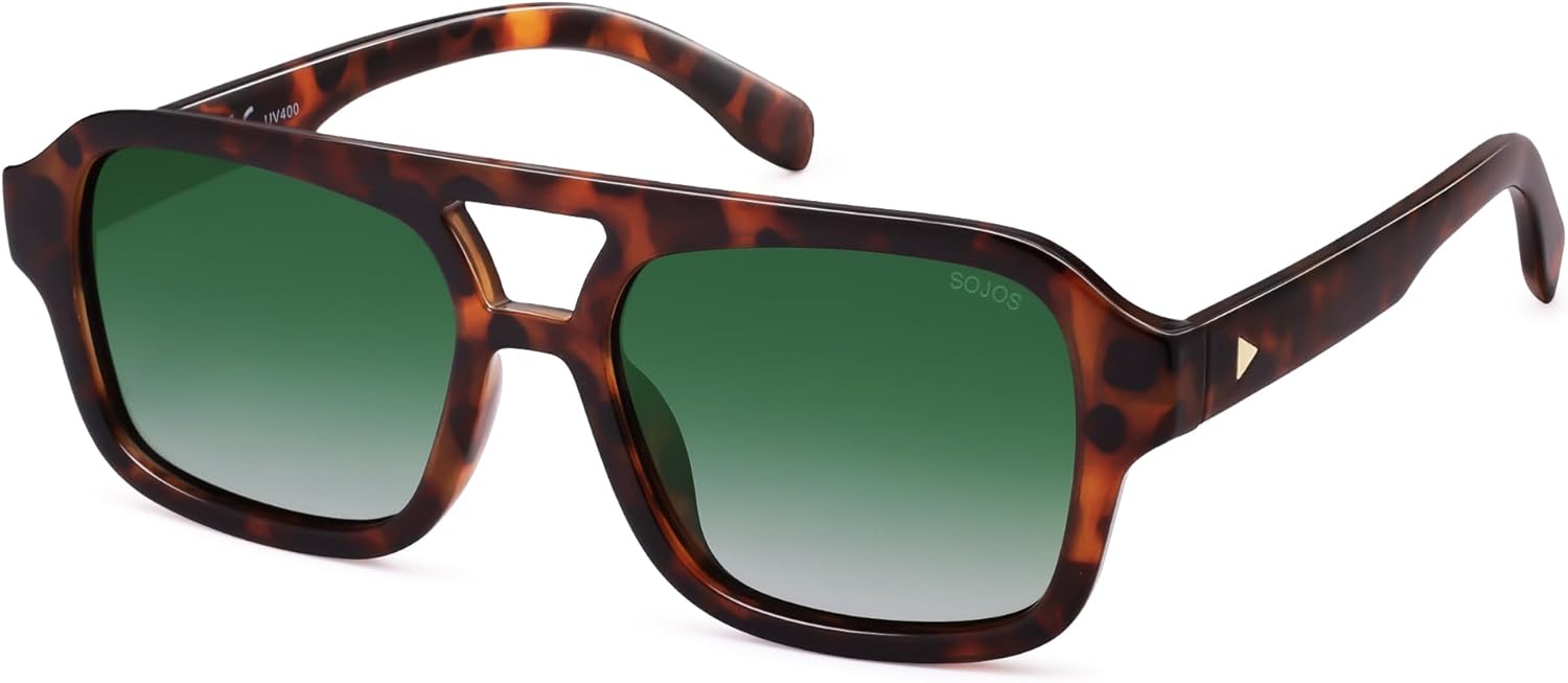 

Солнцезащитные очки-авиаторы SOJOS в стиле ретро для женщин и мужчин, поляризованные, модные, квадратной формы, дизайнерские, в стиле 80-х и 90-х годов, модель SJ2342, Demi