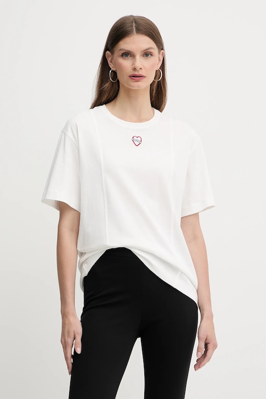 

Хлопковая футболка Pinko, белый