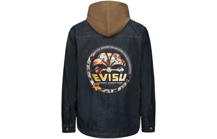

Джинсовая куртка мужская джинсовая синяя Evisu, синий