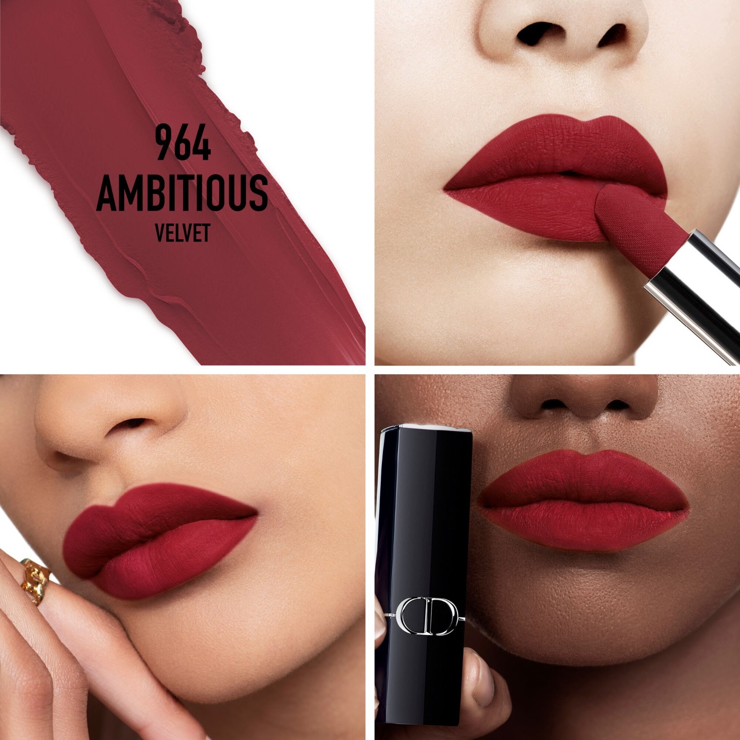 Помада для губ rouge dior velvet Dior, 964 - ambitious, вес 3.5 гр. — фото 3