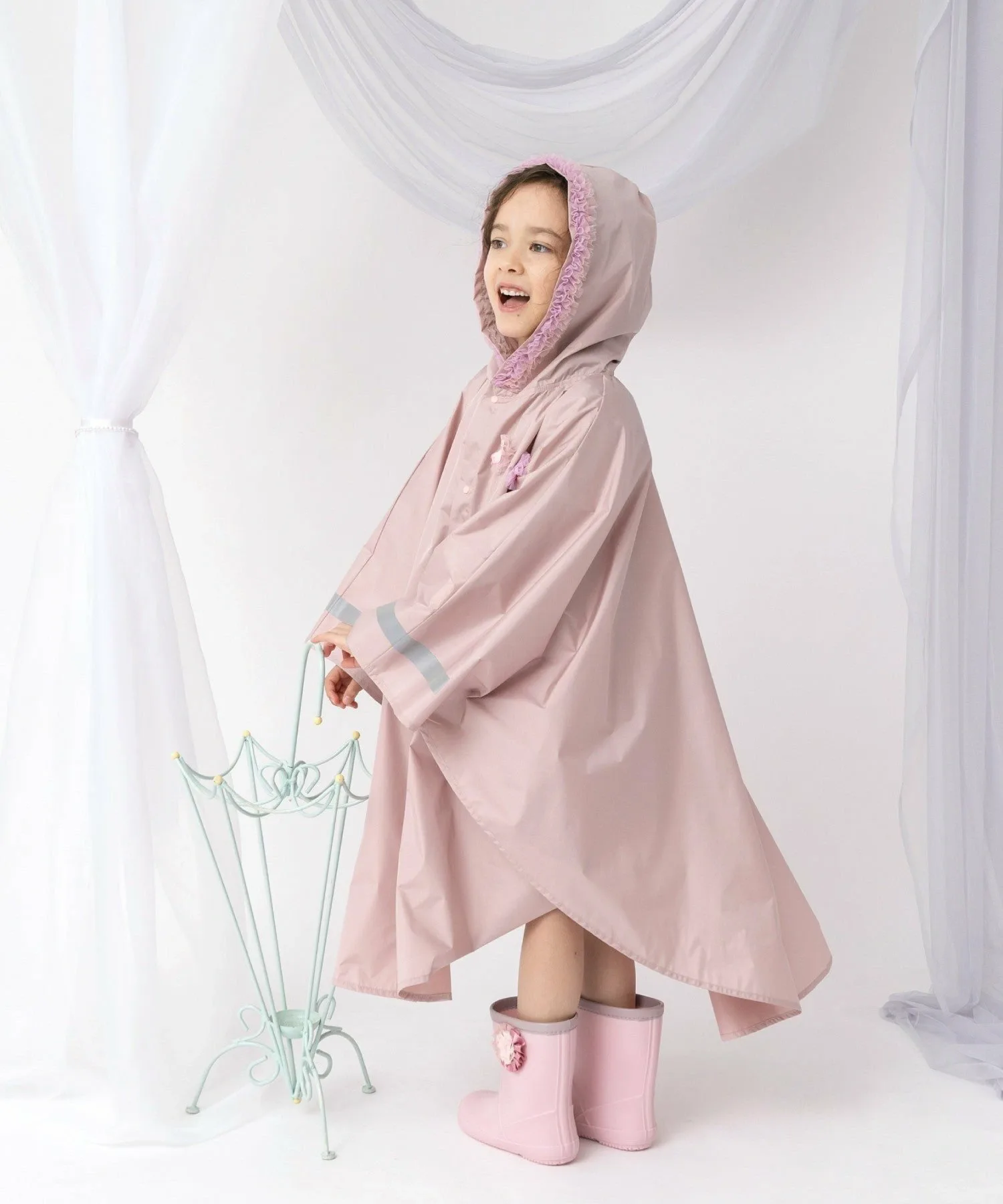 Короткие резиновые сапоги/цветочная бутоньерка Panpantutu, Cream Rose — фото 3