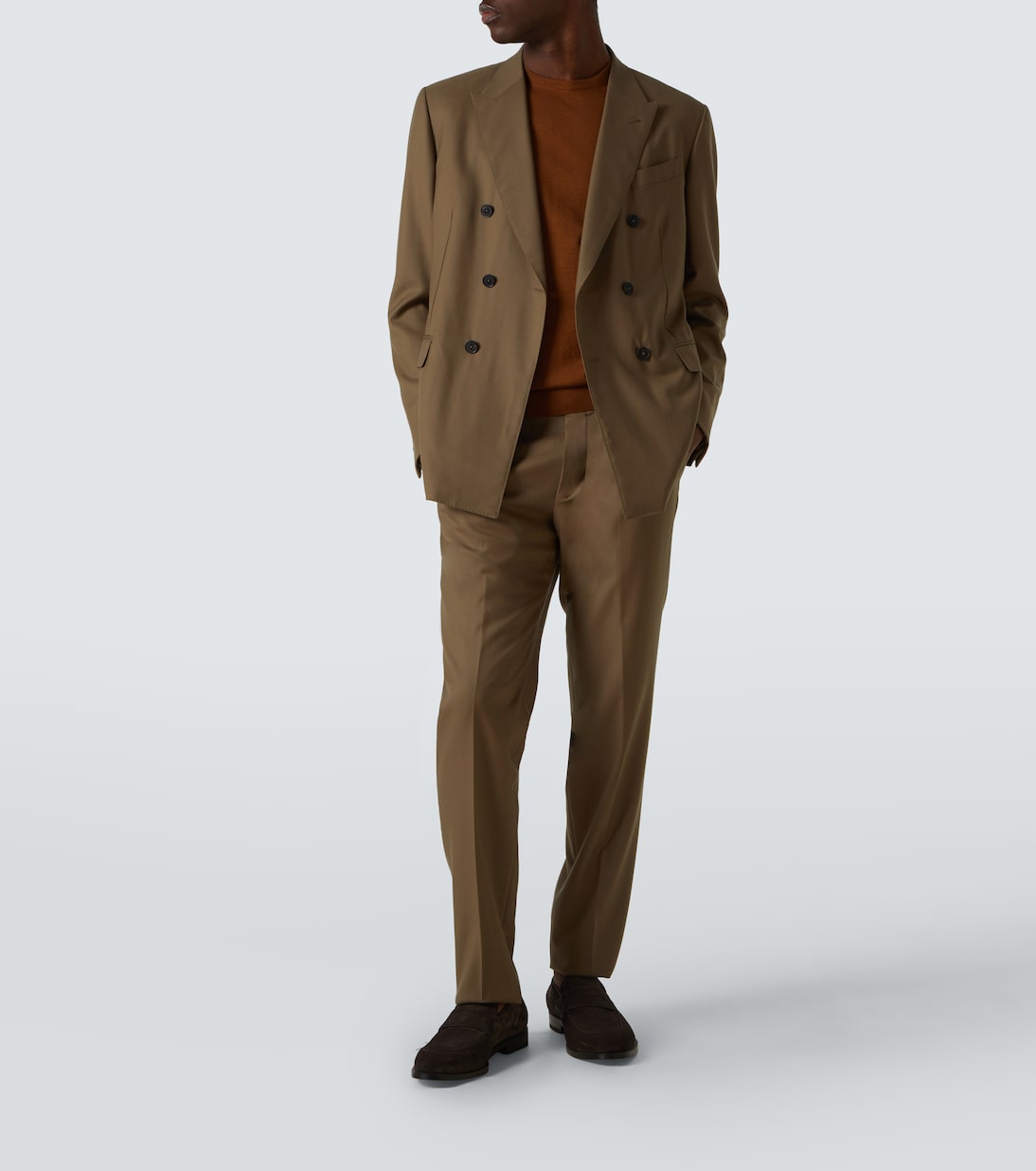 Замшевые лоферы Zegna, темно-коричневый — фото 2
