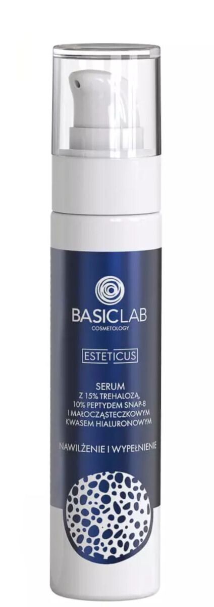 

Сыворотка для лица Basiclab Esteticus Trehaloza 15%, Peptyd Snap-8, Kwas Hialuronowy 10%, 50 мл