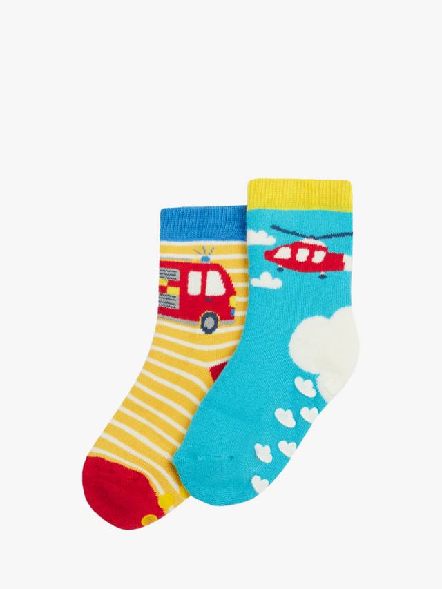 

Детские хлопковые носки с противоскользящими вертолётами Frugi, Pack of 2