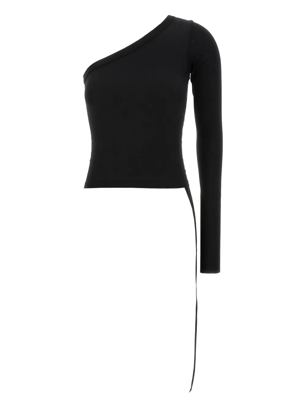 

Футболка Ziggy с асимметричным вырезом и длинными рукавами Rick Owens DRKSHDW, черный