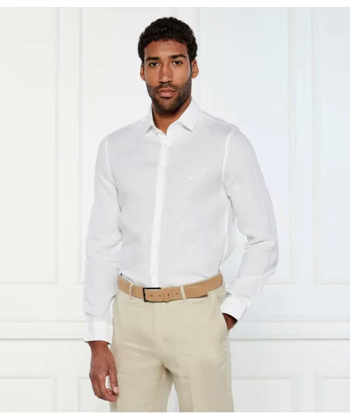 

Льняная рубашка Slim fit Calvin Klein, белый