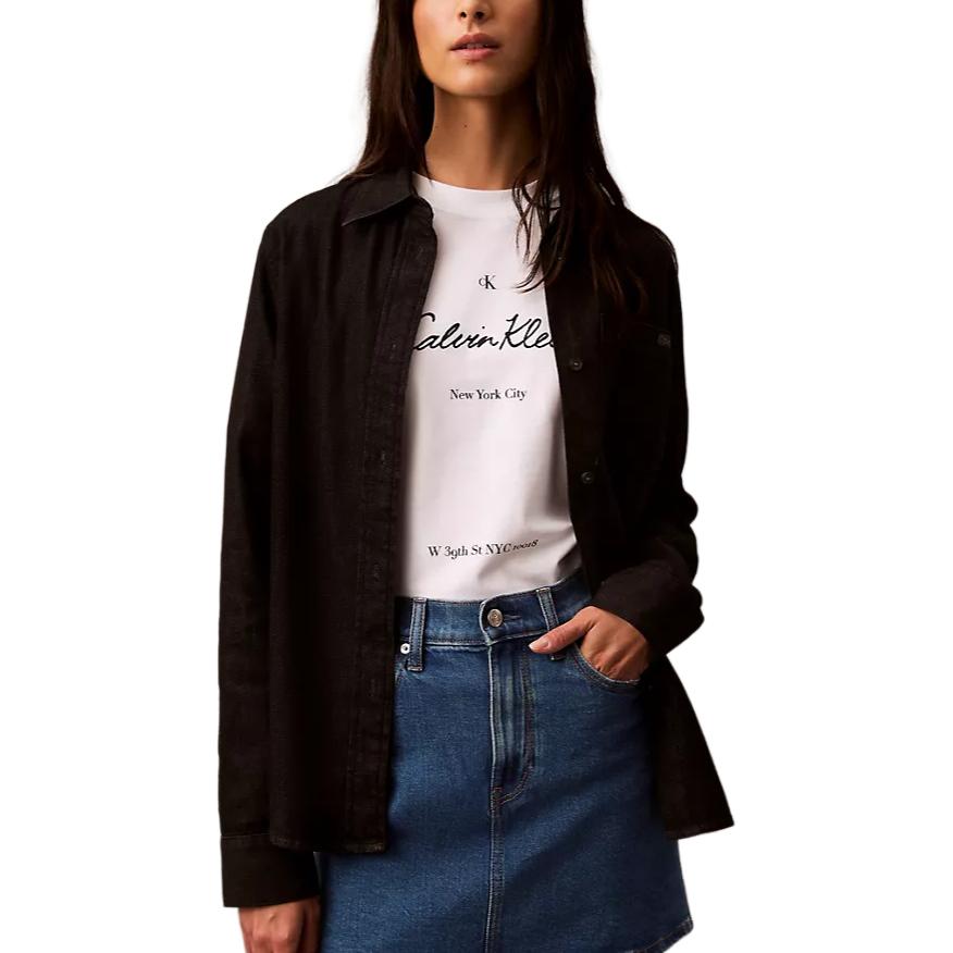 Рубашка CALVIN KLEIN женская черная — фото 2