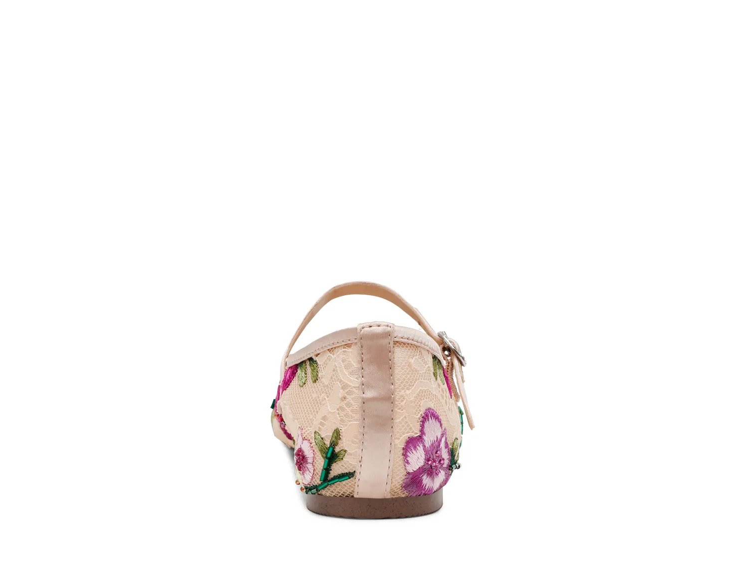 Балетки Betsey Johnson Nova Mary Jane Flat, Light Blush/Multicolor Floral Embroidery — фото 3