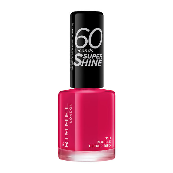 

Быстросохнущий лак для ногтей 310 double decker красный, 8 мл Rimmel 60 seconds super shine, цвет 310