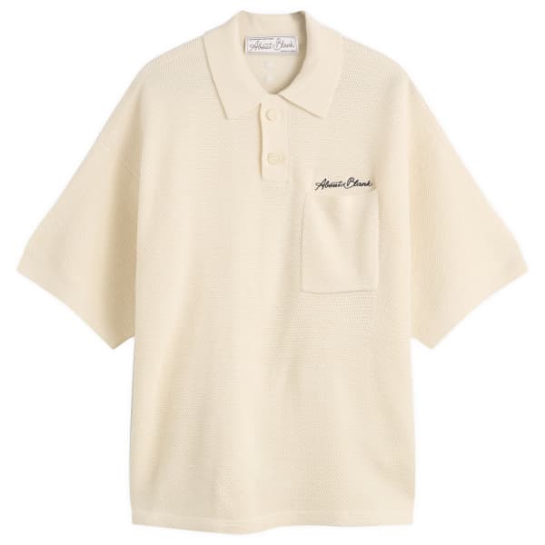 

Вязаное поло из пике About:Blank, экрю & черный