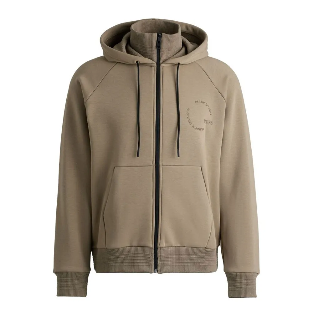 

Толстовка BOSS Snuggel full zip, зеленый