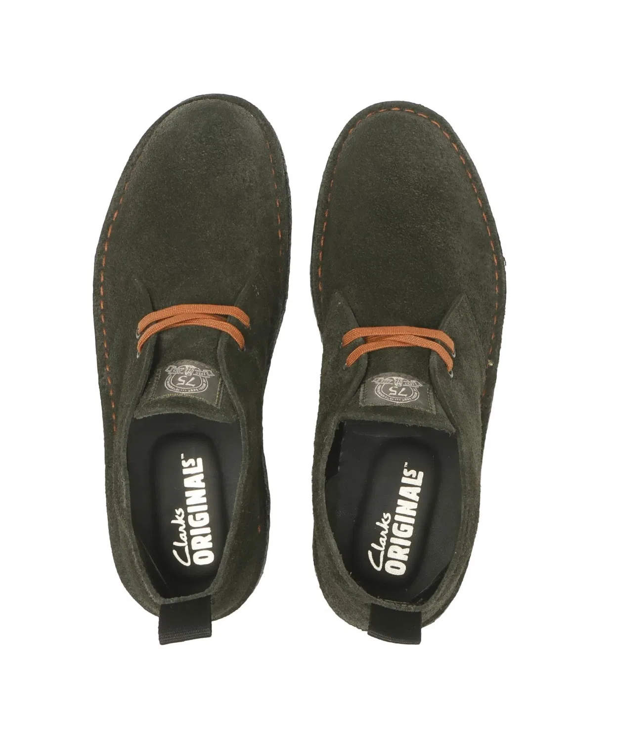 Ботинки пустынные 75-летие Clarks Desert Boot из кожи цвет зелёный — фото 4