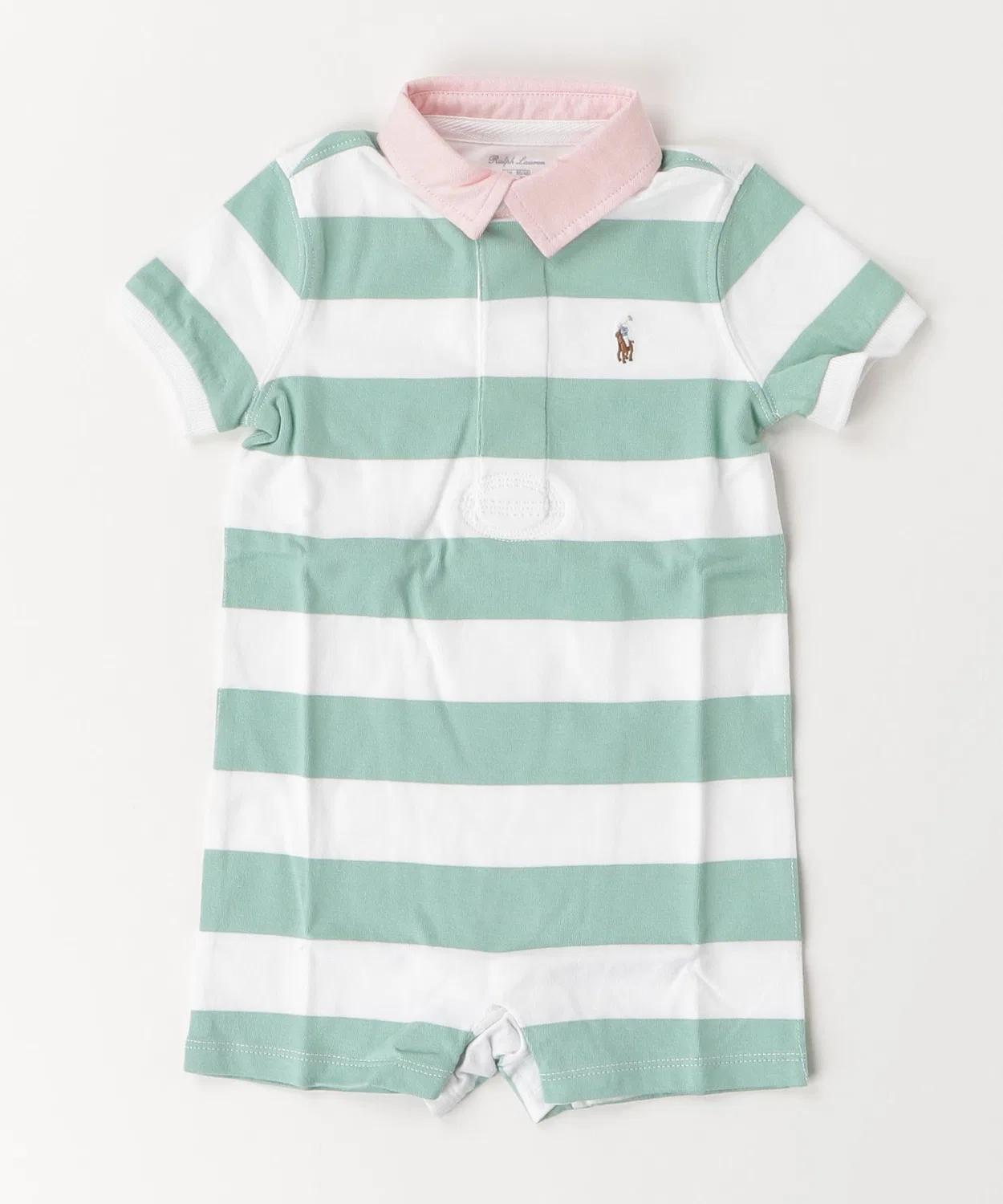 Детский джемпер-платье Ralph Lauren с полосками, хлопок, зеленый — фото 4