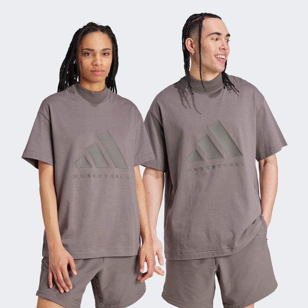 

Футболка Adidas Adidas Basketball 001 T-shirt, цвет Charcoal