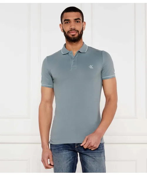 

Футболка поло Slim fit Calvin Klein Jeans, синий
