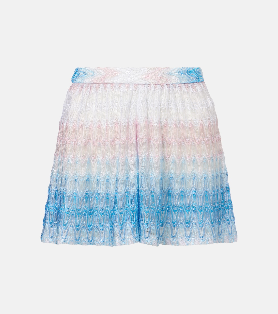 

Шорты с зигзагообразным омбре из ламе Missoni, Blue And Pink Tones