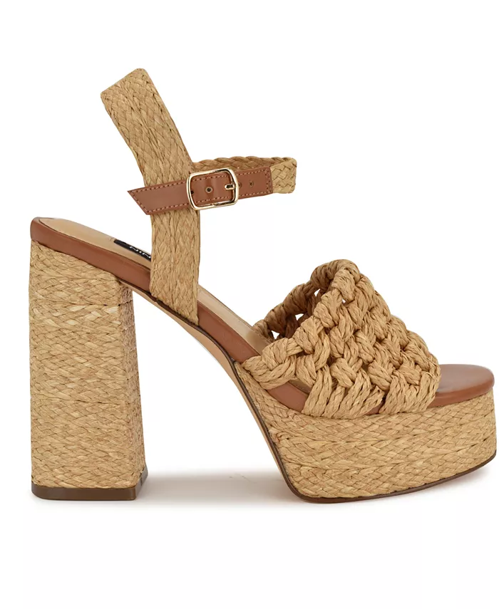 Женские сандалии Vadyn на платформе с квадратным каблуком Nine West, белый — фото 2