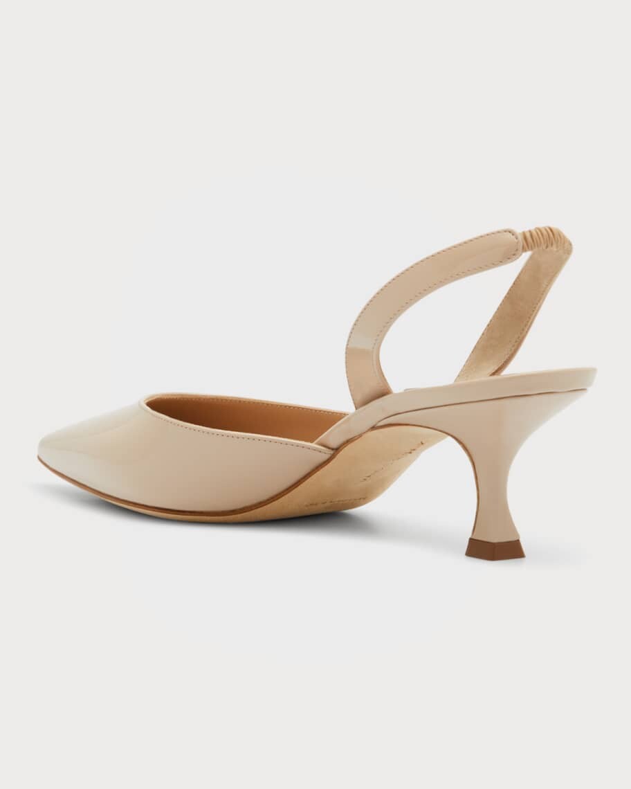 Туфли-лодочки Carolyne Kitten-Heel с лямкой на шее Manolo Blahnik — фото 4
