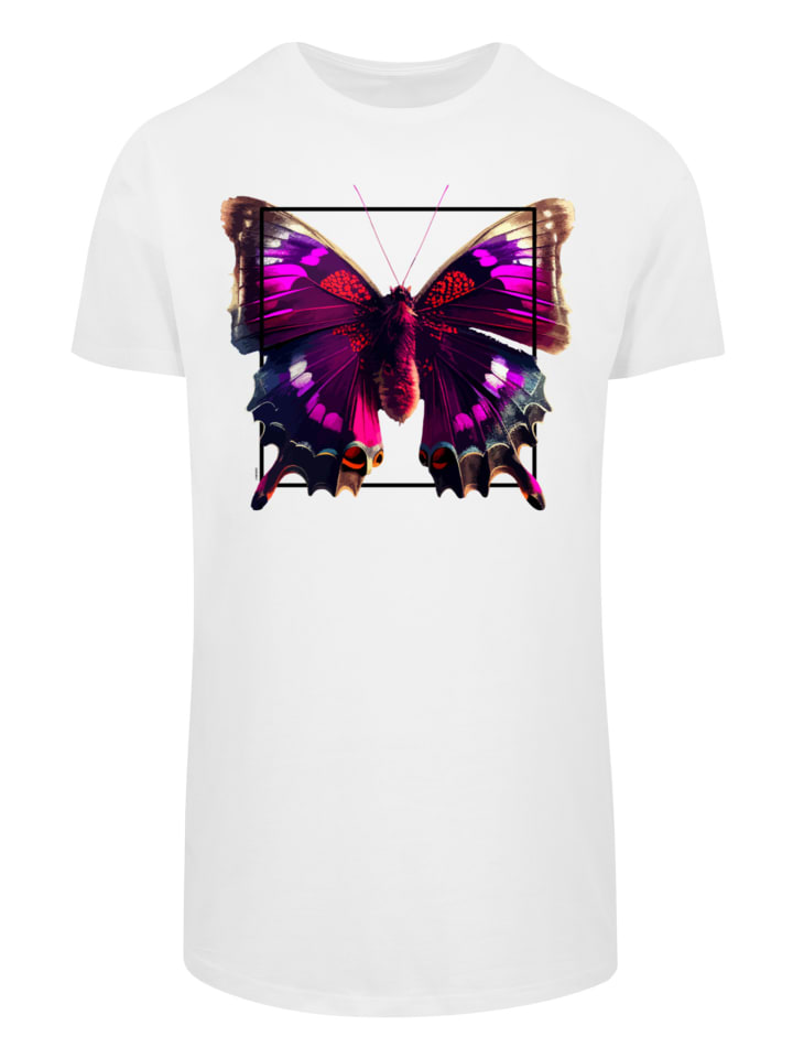 

Длинная футболка с розовой бабочкой, белая F4NT4STIC, Розовый, Длинная футболка с розовой бабочкой, белая F4NT4STIC