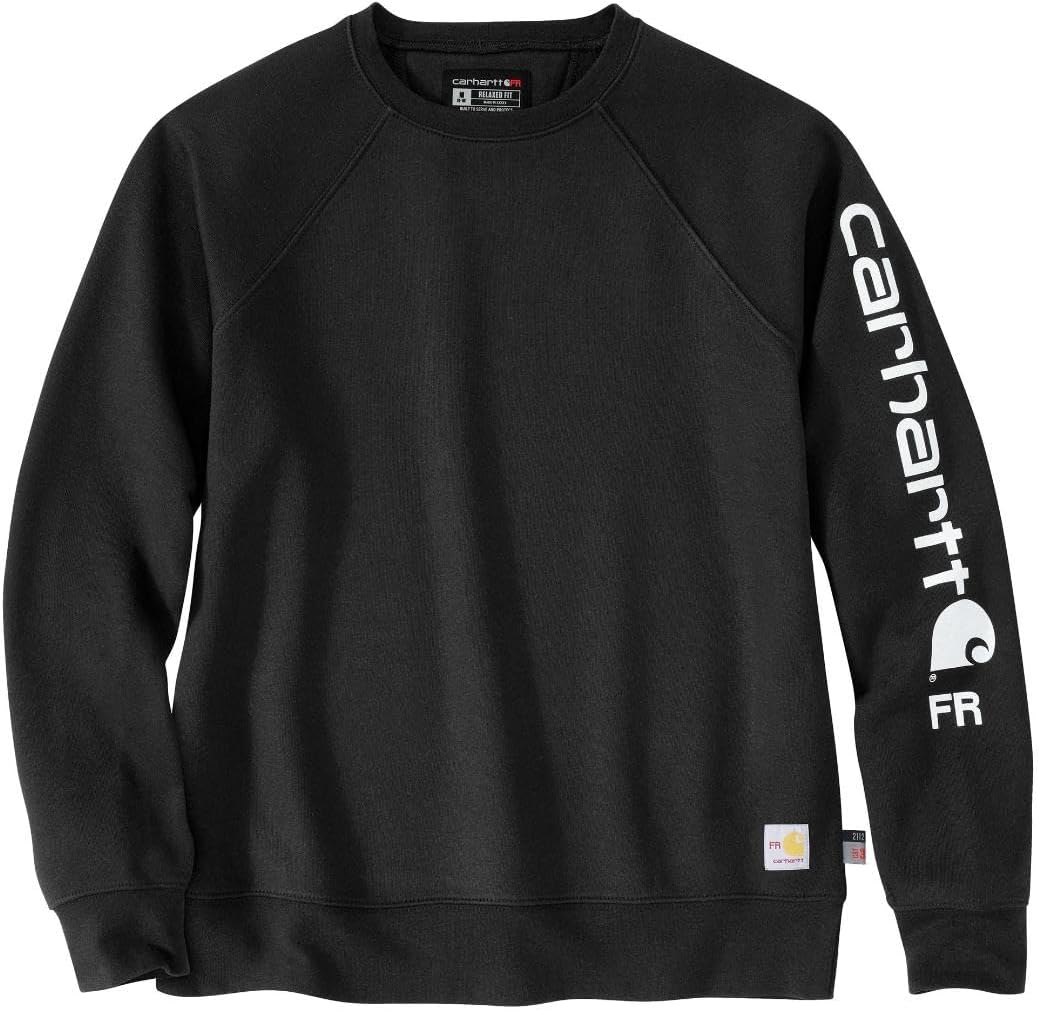 

Женская огнестойкая толстовка Carhartt Force свободного кроя средней толщины с логотипом на рукавах, Black, Черный, Женская огнестойкая толстовка Carhartt Force свободного кроя средней толщины с логотипом на рукавах, Black